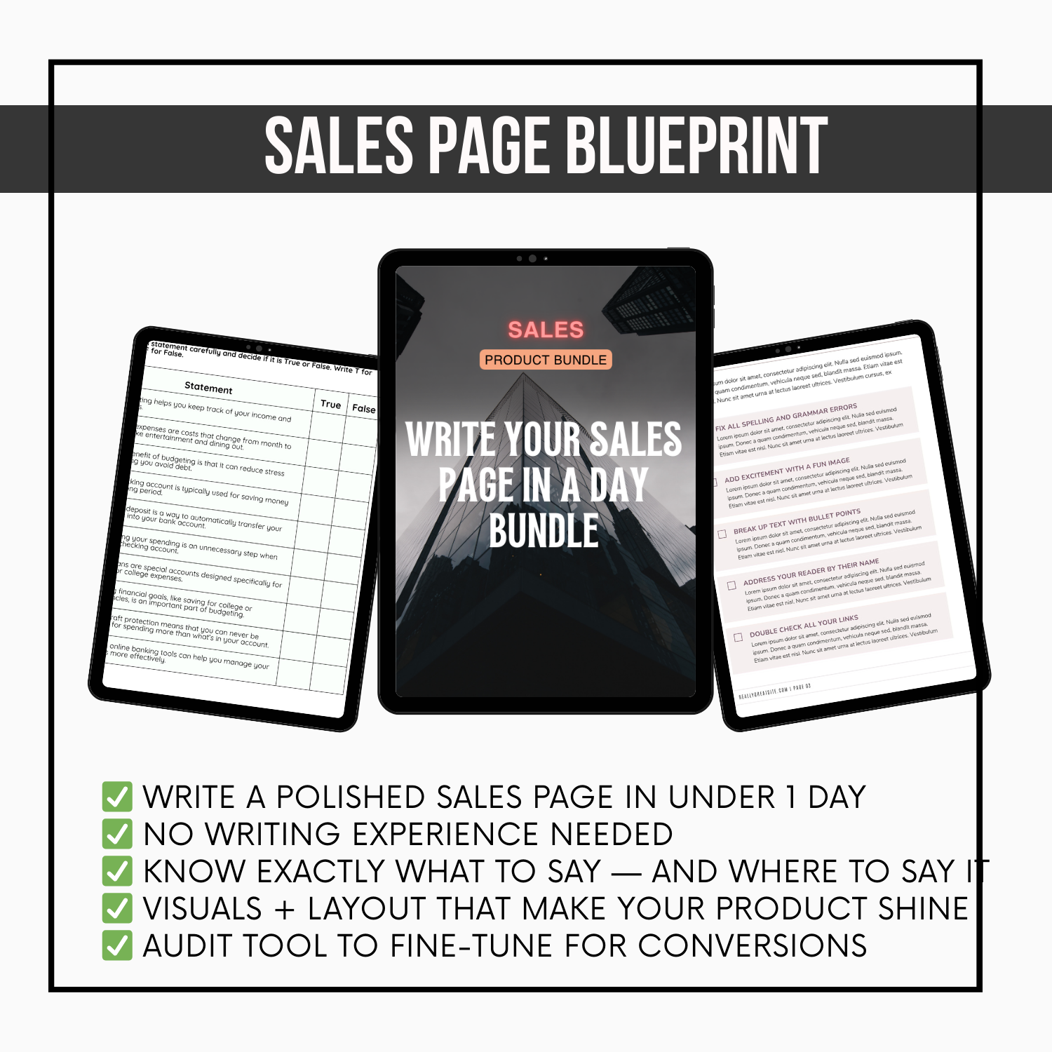Sales Page Writer App | AI Copywriting Tool for Entrepreneurs & Digital Sellers
